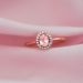 różowy diament pierścionek